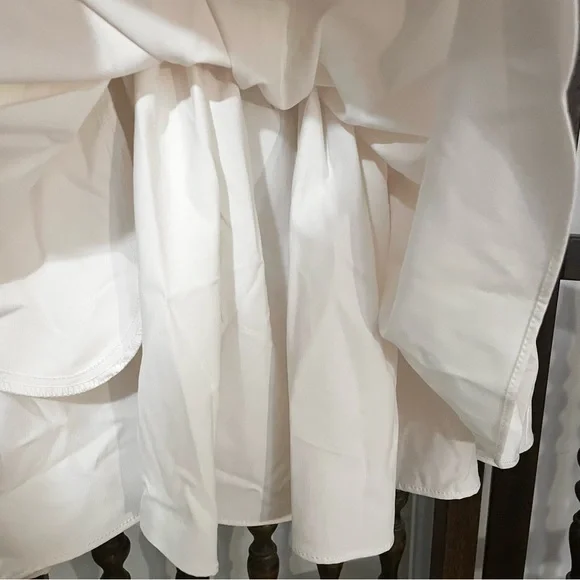 NWT! Zara White Corset Minimalist Coquette Formal Bridal Mini Dress Small - Picture 7 of 11